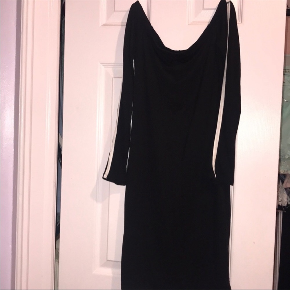 Black off the shoulder dress!